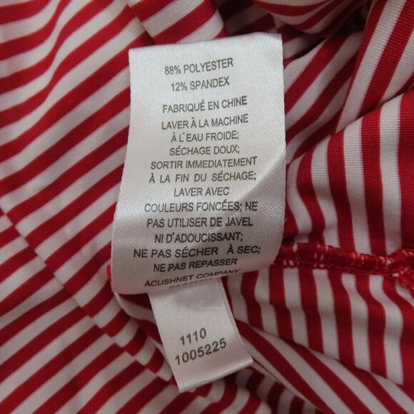 Footjoy Mens XL Ridgeway Country Club Prodry Lisle Red Striped Golf Polo Shirt - Picture 9 of 9